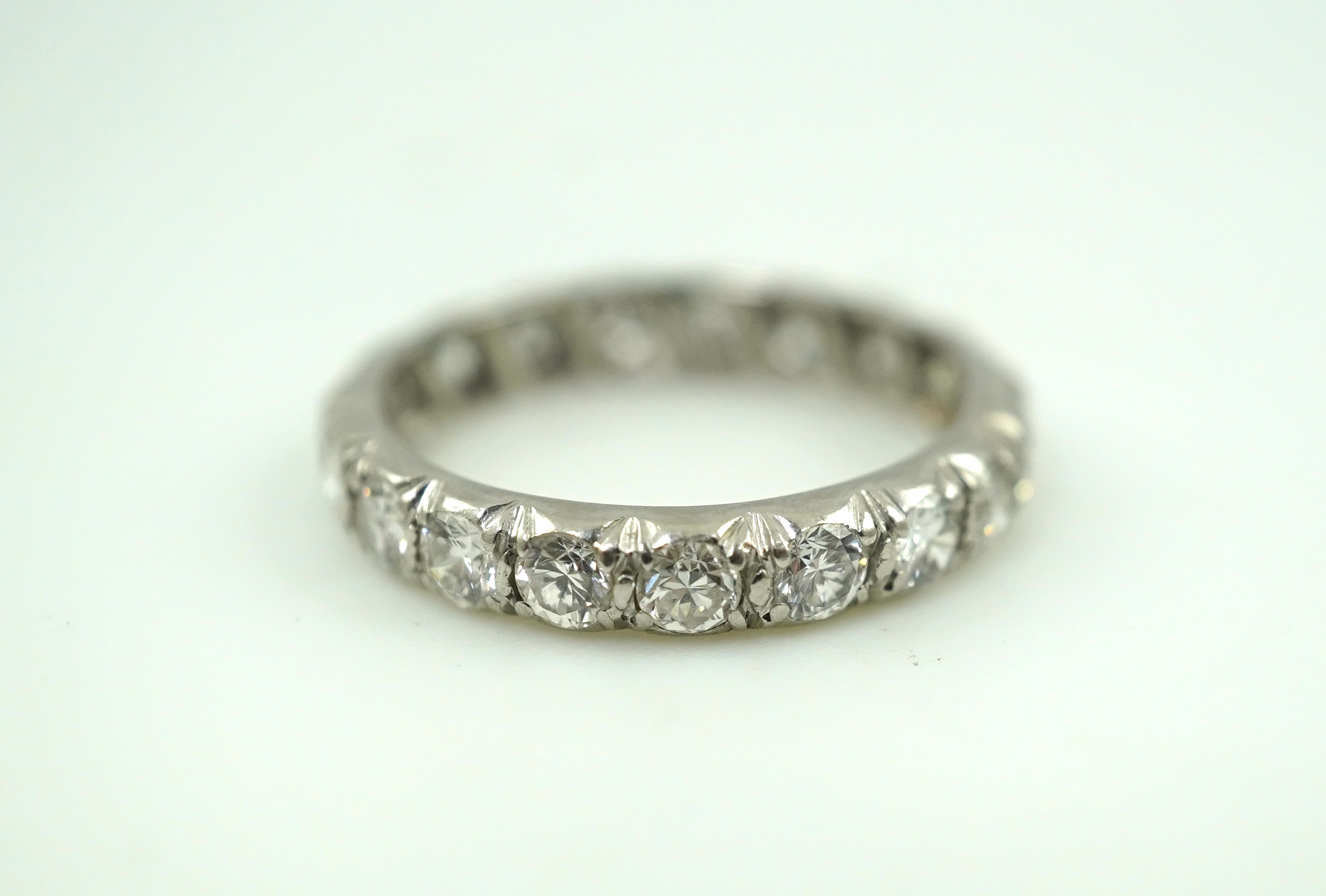 A diamond eternity ring